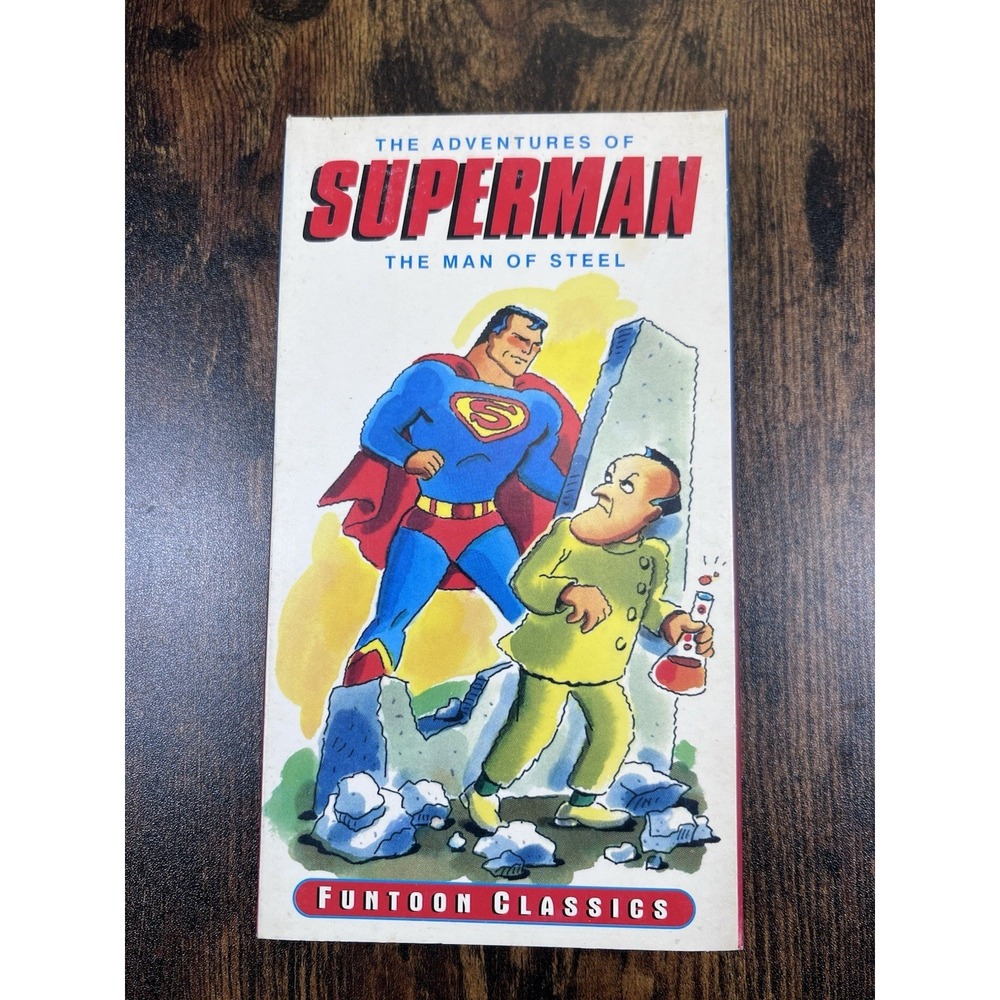 THE ADVENTURES OF SUPERMAN VHS‎ TAPE FUNTOON CLASSICS THE MAN OF STEEL 1992